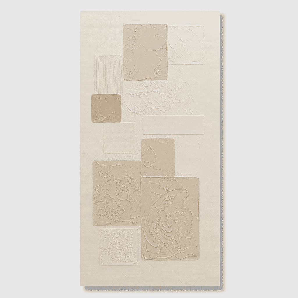 Neutral Textured Abstract Quiet Stacking - Wall Art by Fir Gallery - Abstract wall art