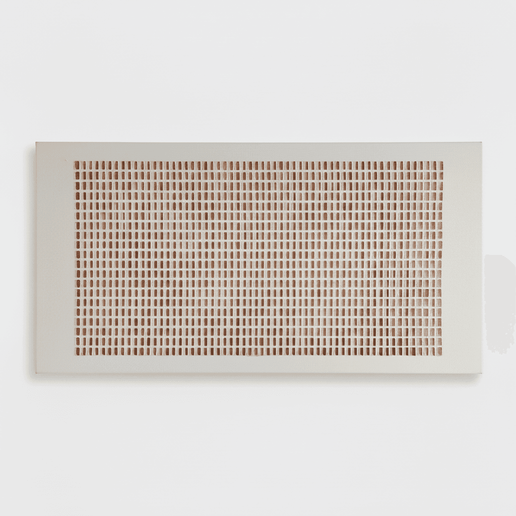 Terracotta Grid Quiet Interval - Wall Art by Fir Gallery - Abstract wall art