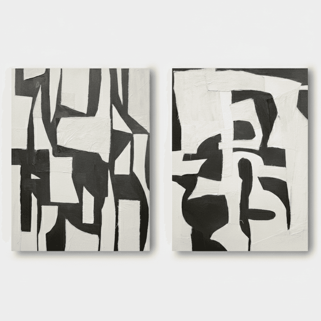 Monochrome Abstract Still Interval - Wall Art by Fir Gallery - Abstract wall art