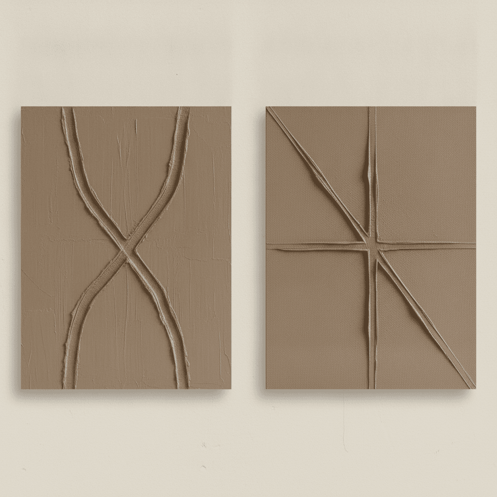 Textured Brown Abstract Held Ground - Wall Art by Fir Gallery - Abstract wall art