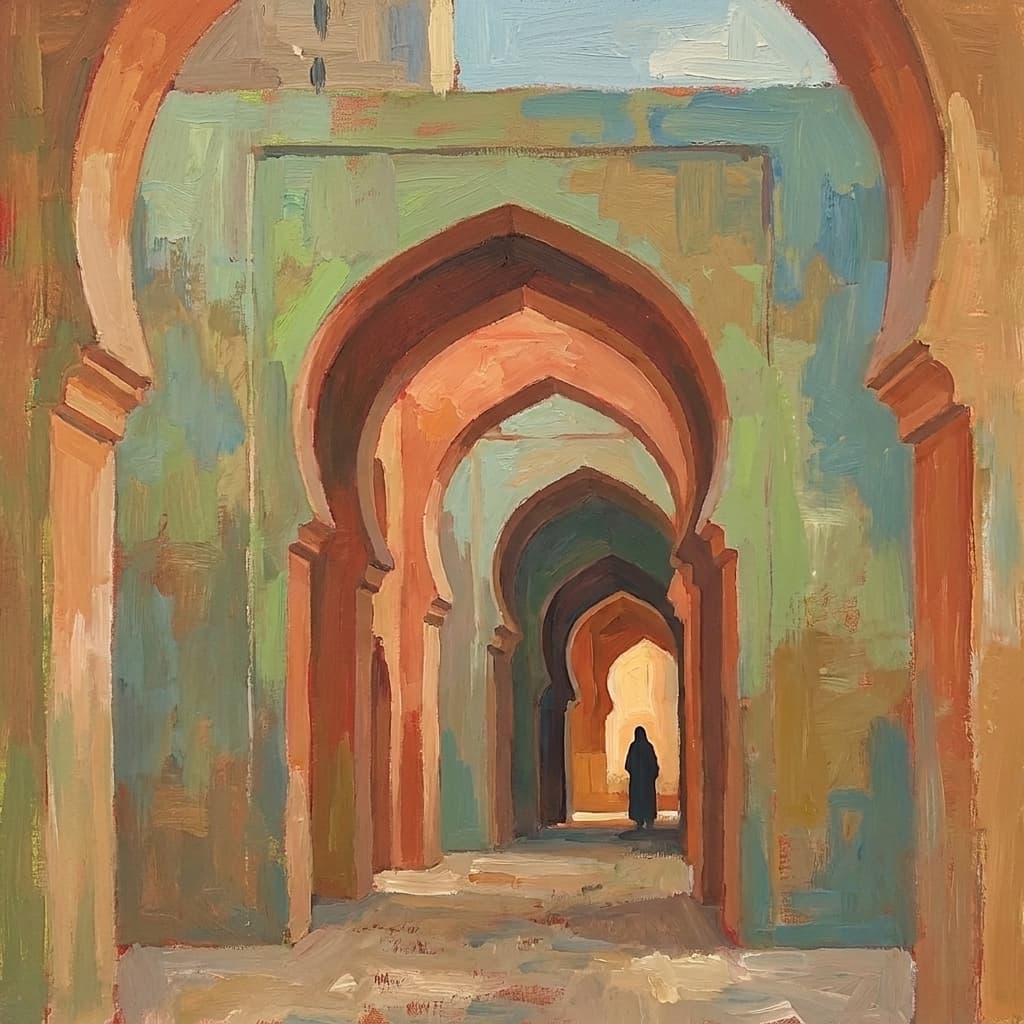 Islamic Arch Terracotta The Passage - Wall Art by Fir Gallery - Abstract wall art