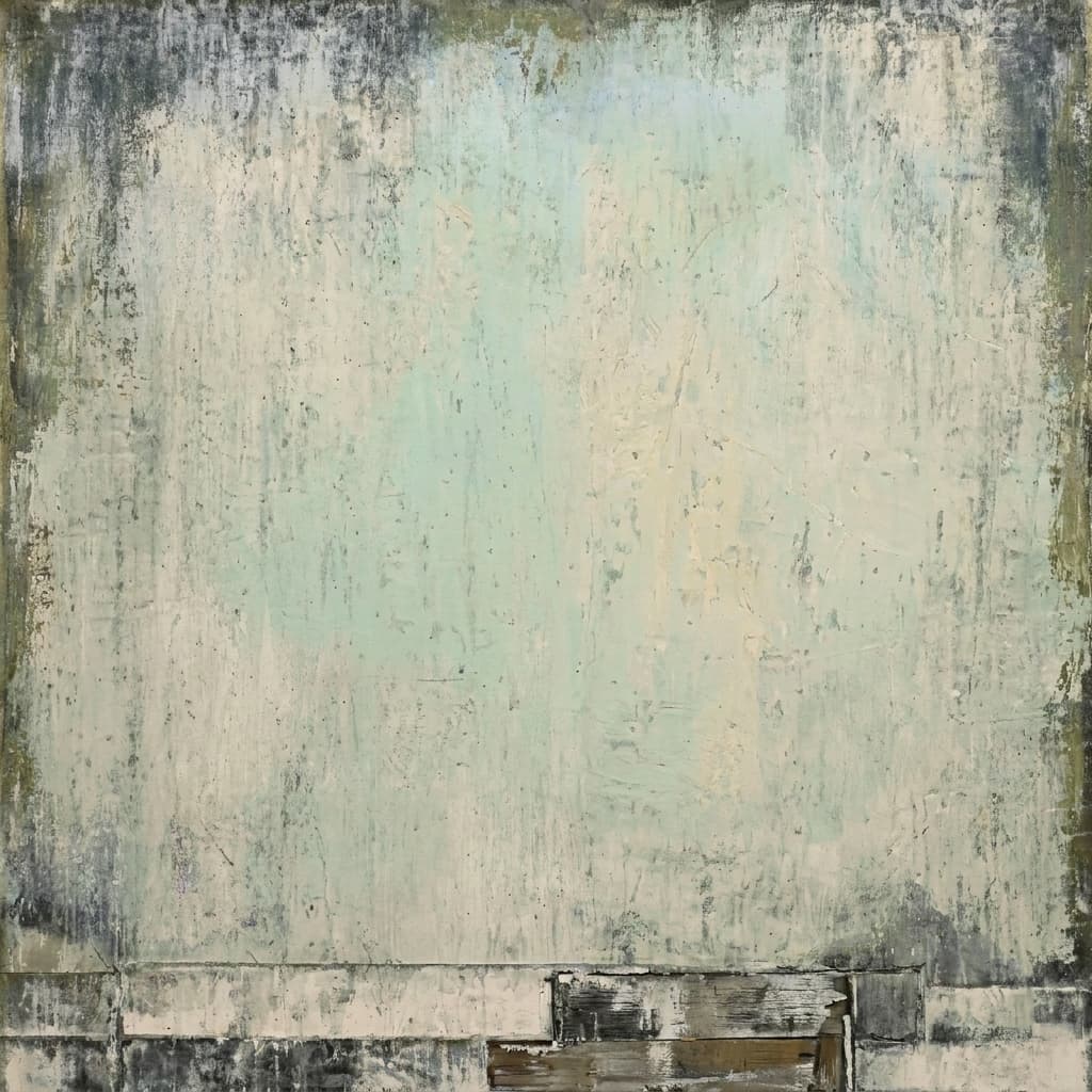 Sage Green Abstract Still Fog - Wall Art by Fir Gallery - Abstract wall art