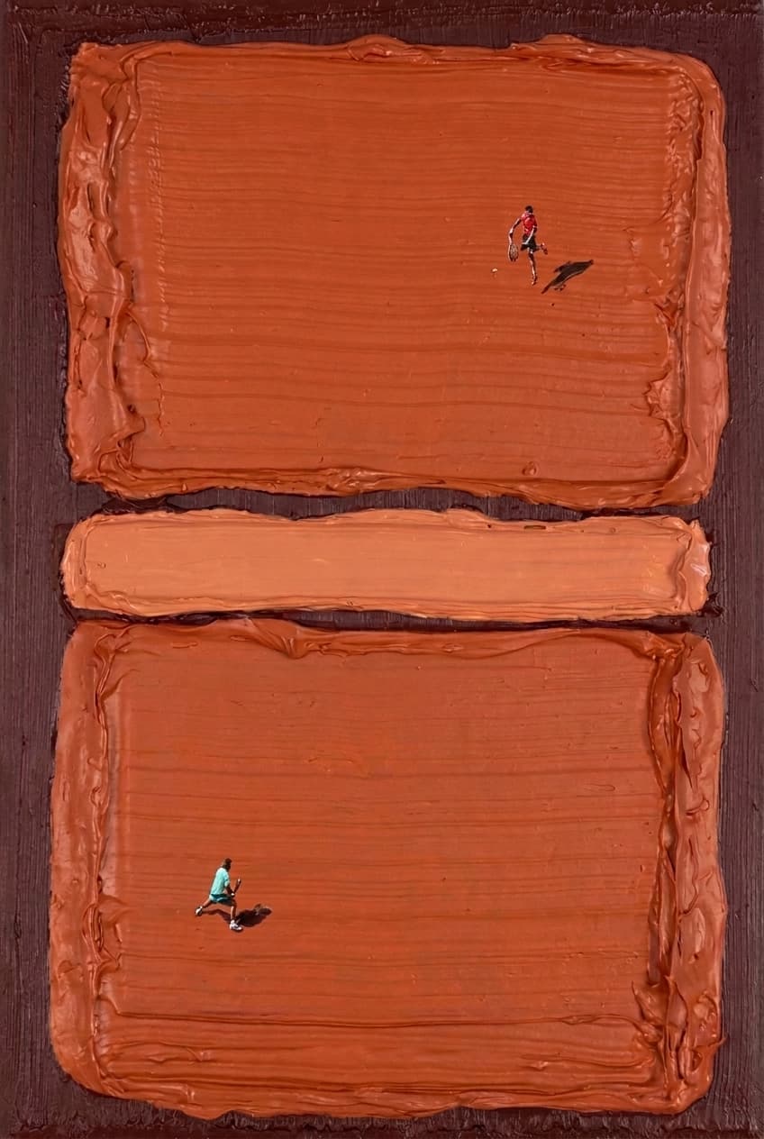 Clay Court Tennis Match Day - Wall Art by Fir Gallery - Abstract wall art
