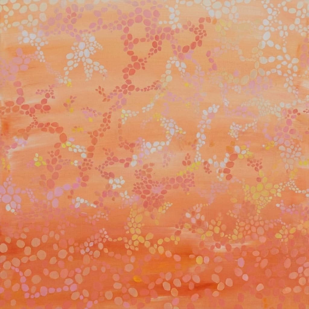 Peach Abstract Coral Drift - Wall Art by Fir Gallery - Abstract wall art