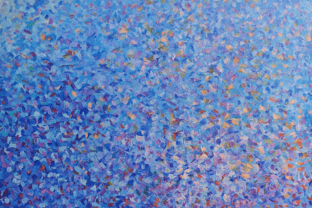 Blue Abstract Impressionist Drift - Wall Art by Fir Gallery - Abstract wall art