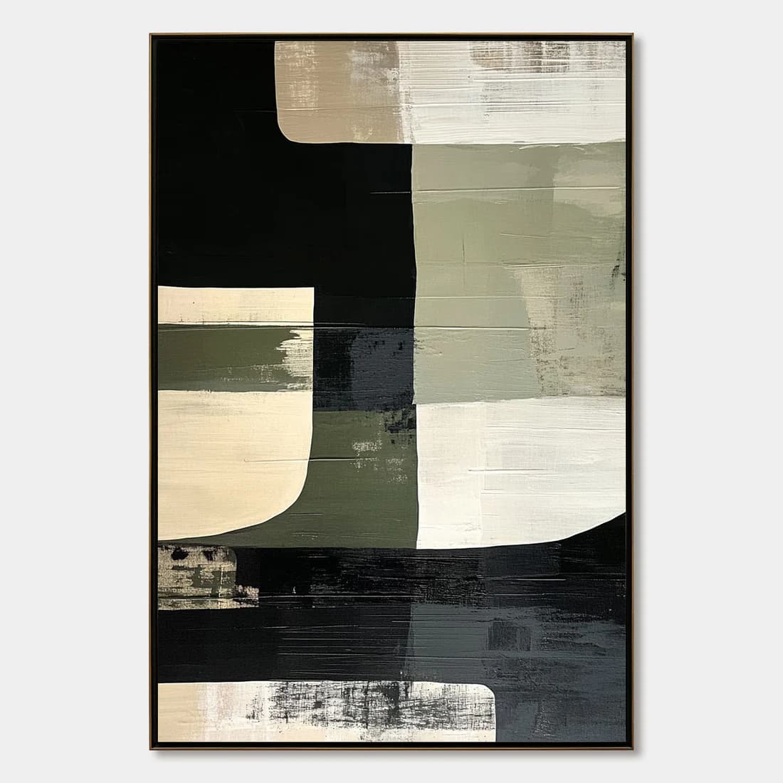 Monochrome Abstract Slow Interval - Wall Art by Fir Gallery - Abstract wall art