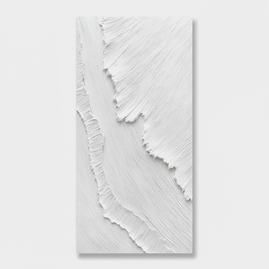 Textured White Abstract Torn Current - Wall Art by Fir Gallery - Abstract wall art