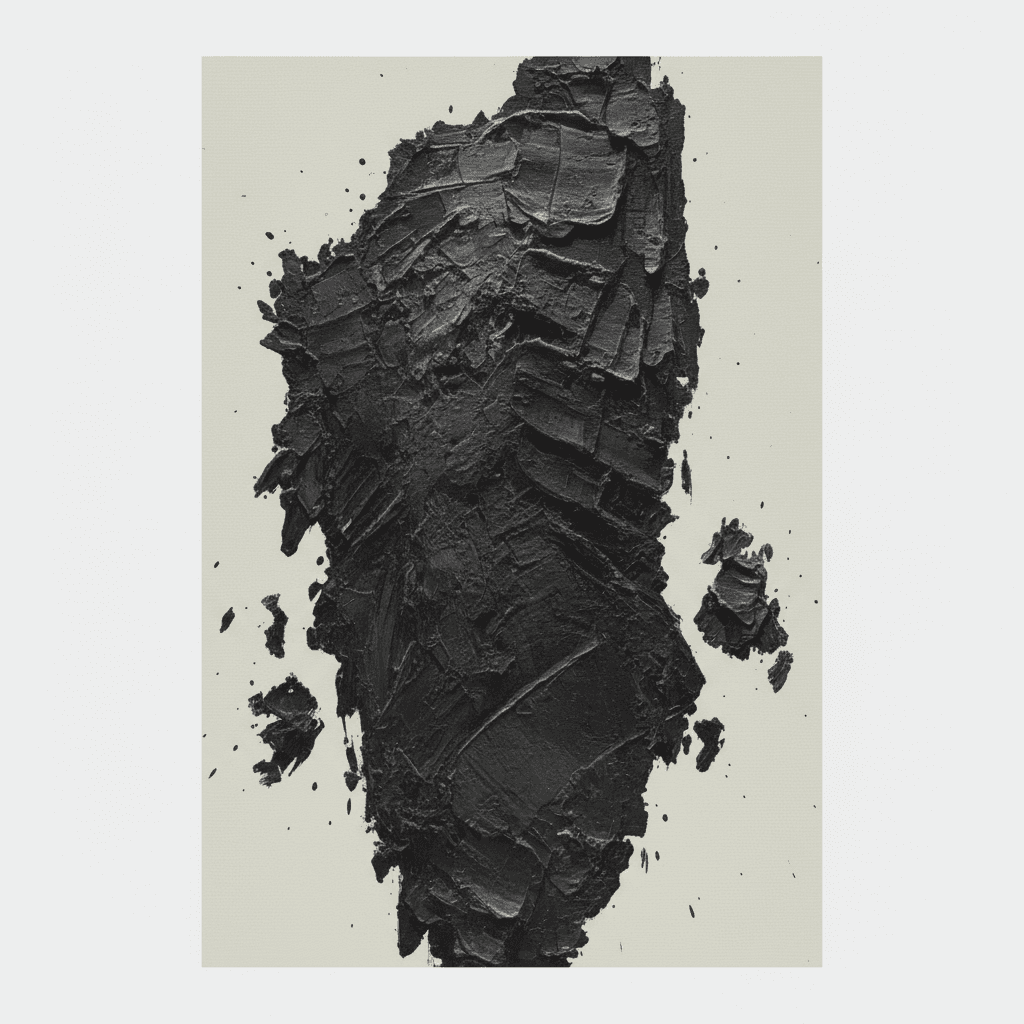 Monochrome Textured Abstract Sediment - Wall Art by Fir Gallery - Abstract wall art