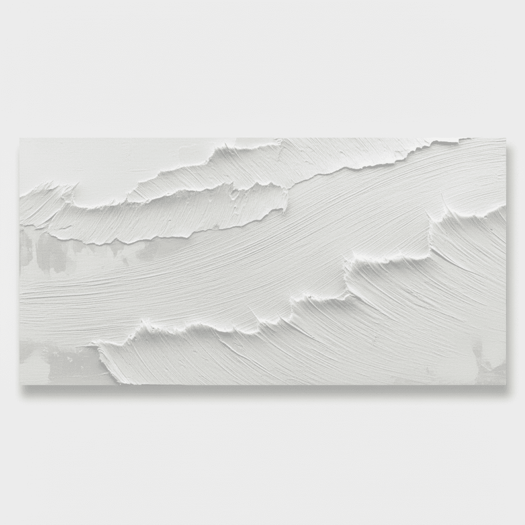 Minimalist White Textured Still Drift - Wall Art by Fir Gallery - Abstract wall art