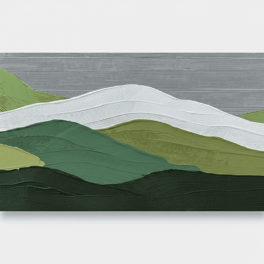 Green Mountain Landscape Still Ridge - Wall Art by Fir Gallery - Abstract wall art