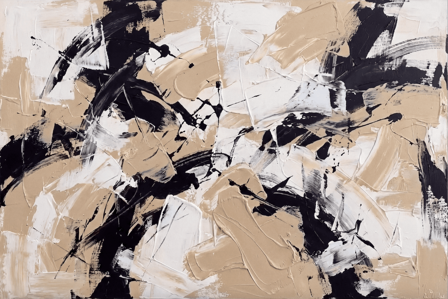 Monochrome Abstract Held Still - Wall Art by Fir Gallery - Abstract wall art