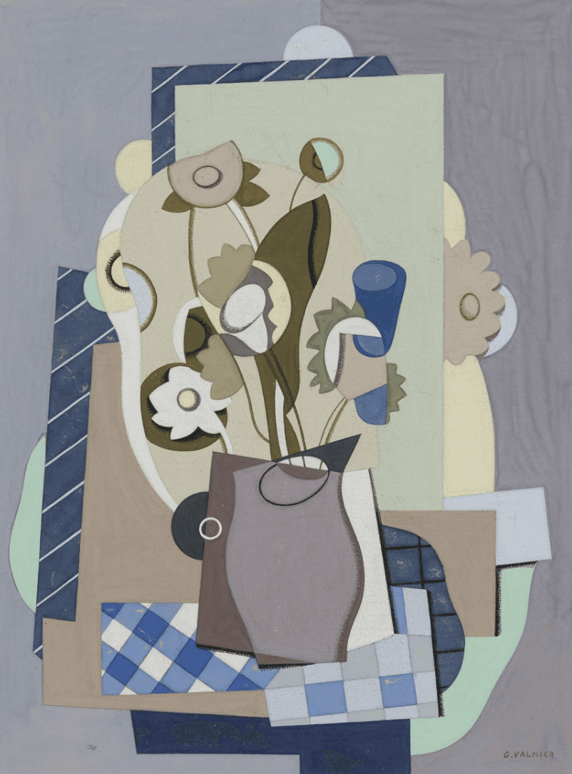 Cubist Floral Still Life - Wall Art by Recca Art - Abstract wall art
