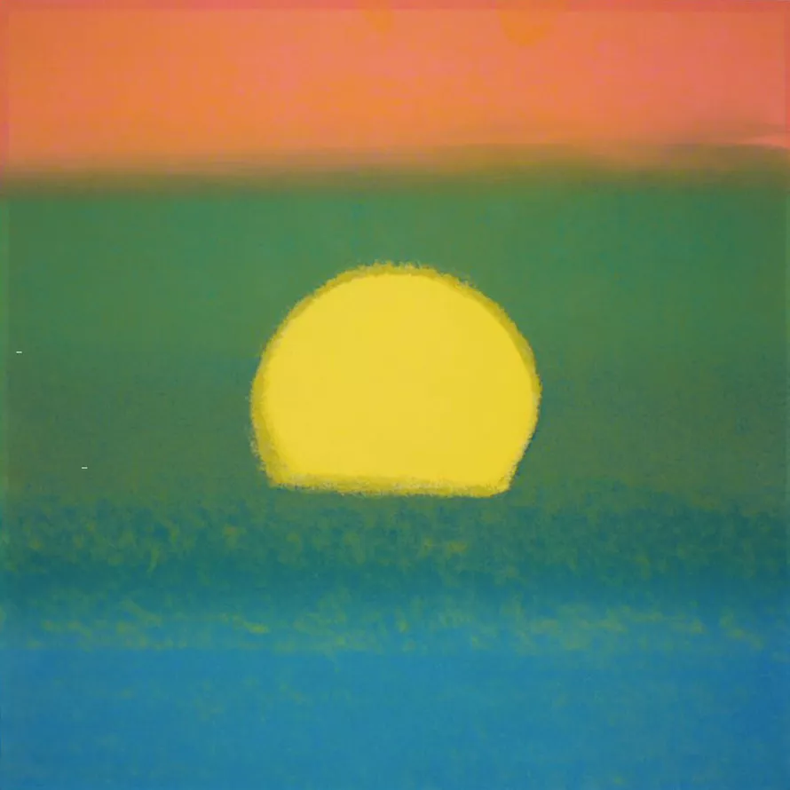 Abstract Sunset Ocean Quiet Evening - Wall Art by Recca Art - Abstract wall art
