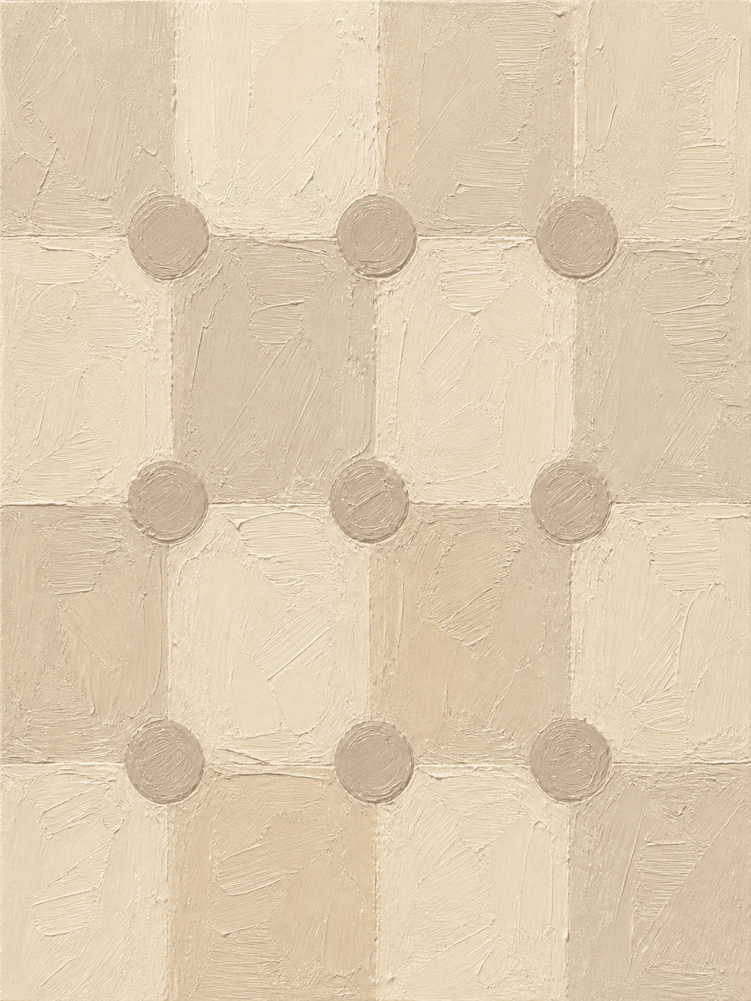 3D Dot Grid Neutral Textured Canvas Wall Art