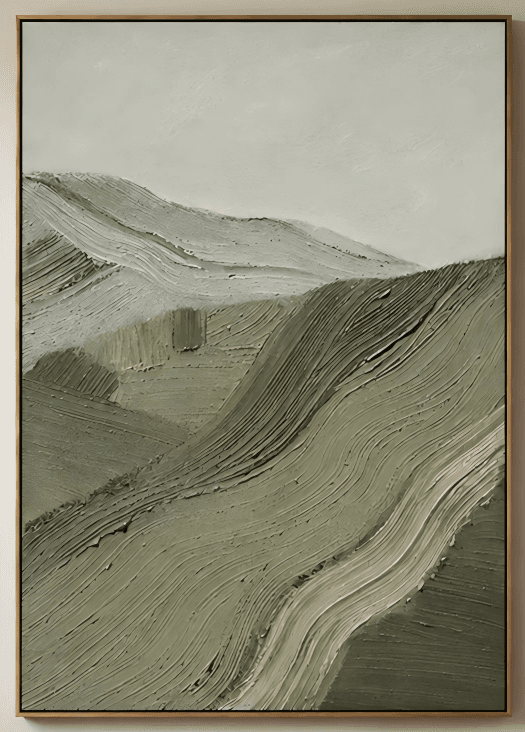 Textured Green Mountain Ridges