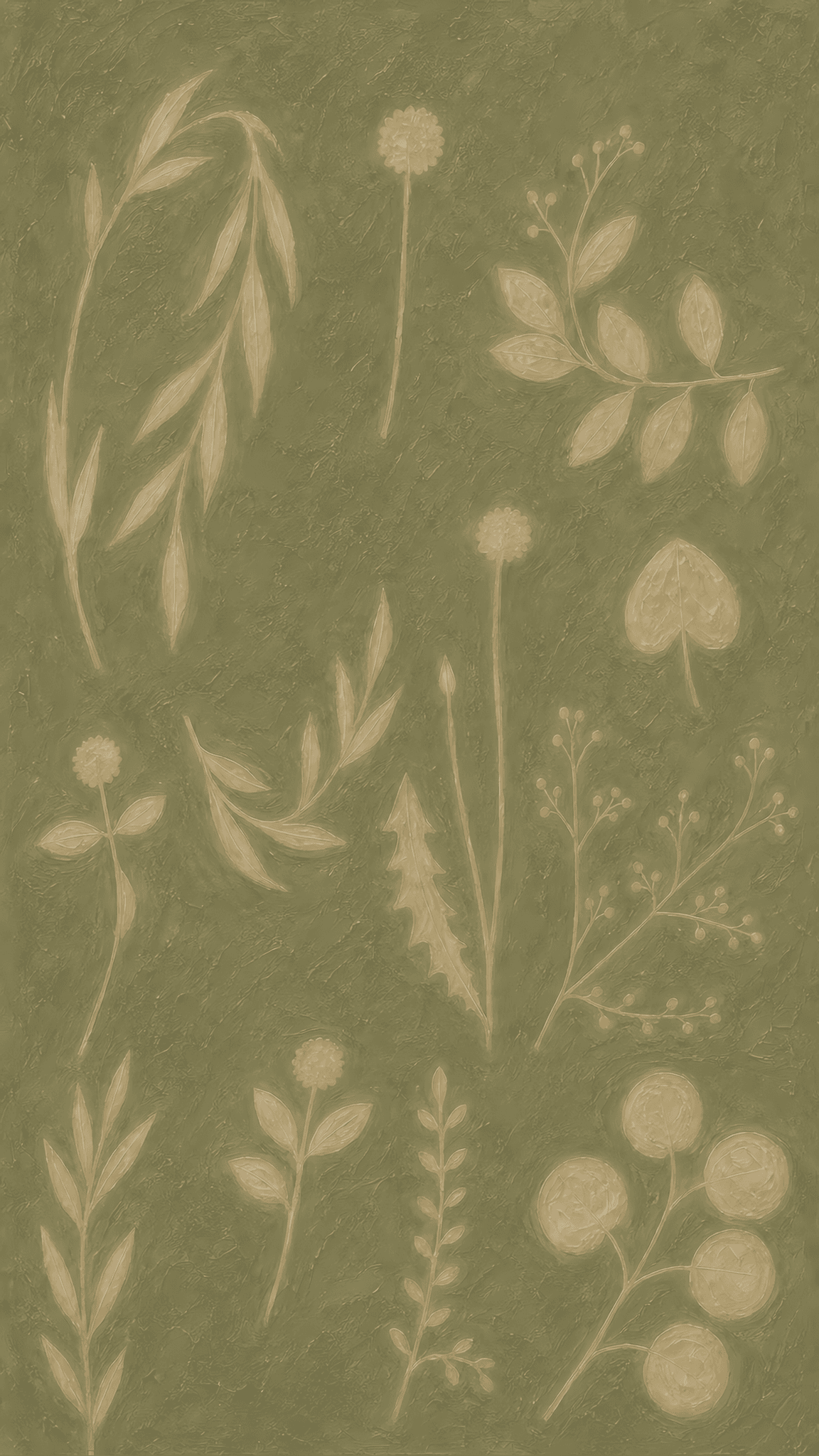 Sage Green Botanical Wildflower 3D Textured Canvas Wall Art
