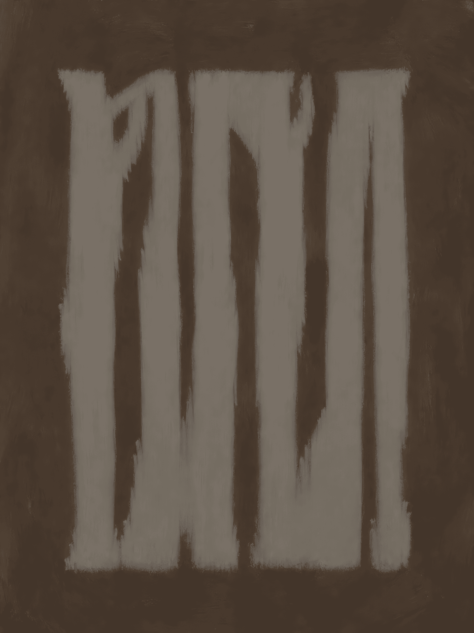 Moody Brown & Grey Abstract Strokes Textured Canvas